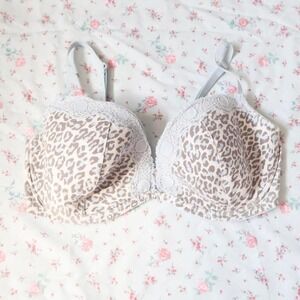 vintage la senza blue leopard lace bra y2k coquette mcbling